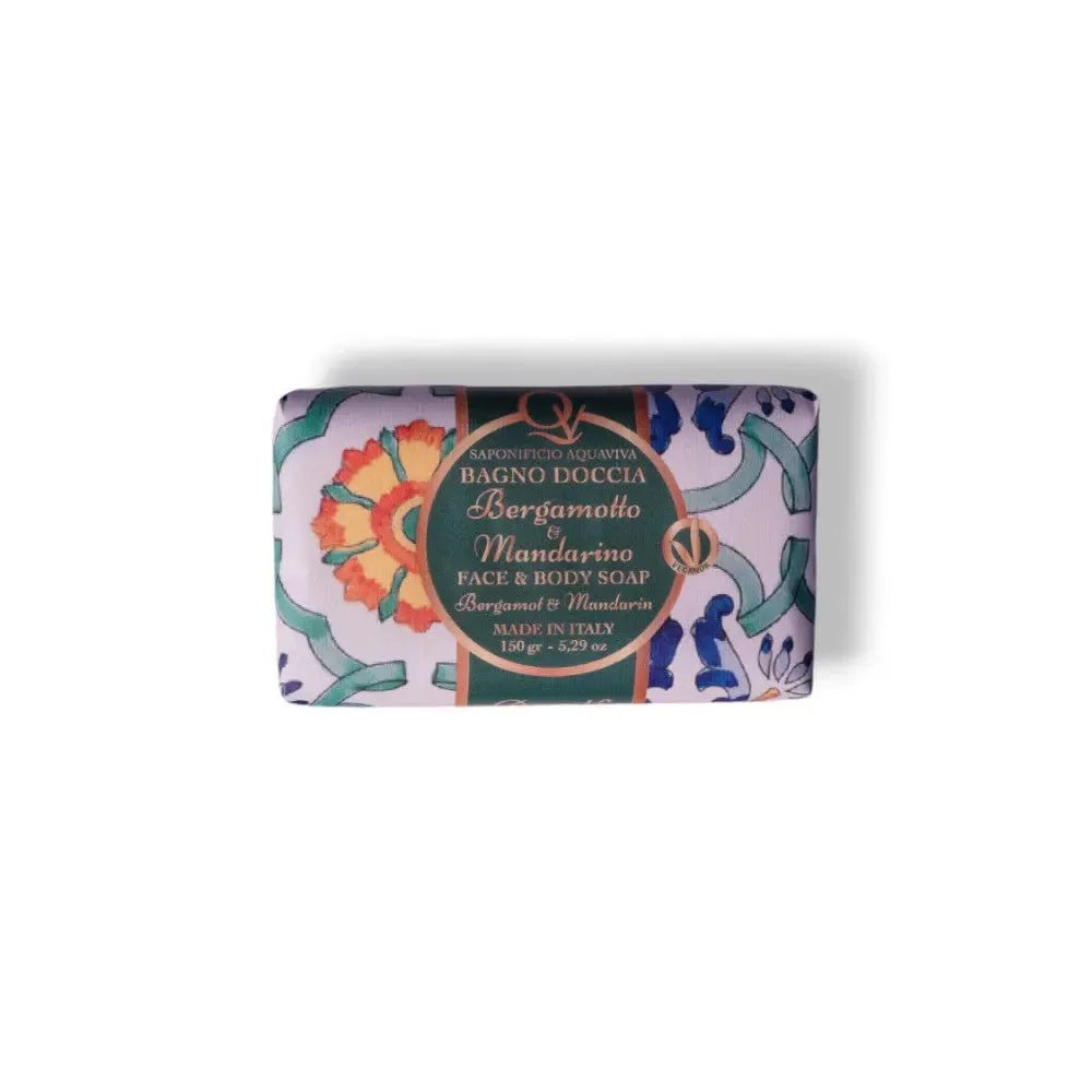 Saponifico Aquaviva Bergamotto & Mandarino Face & Body Soap - MonKoku