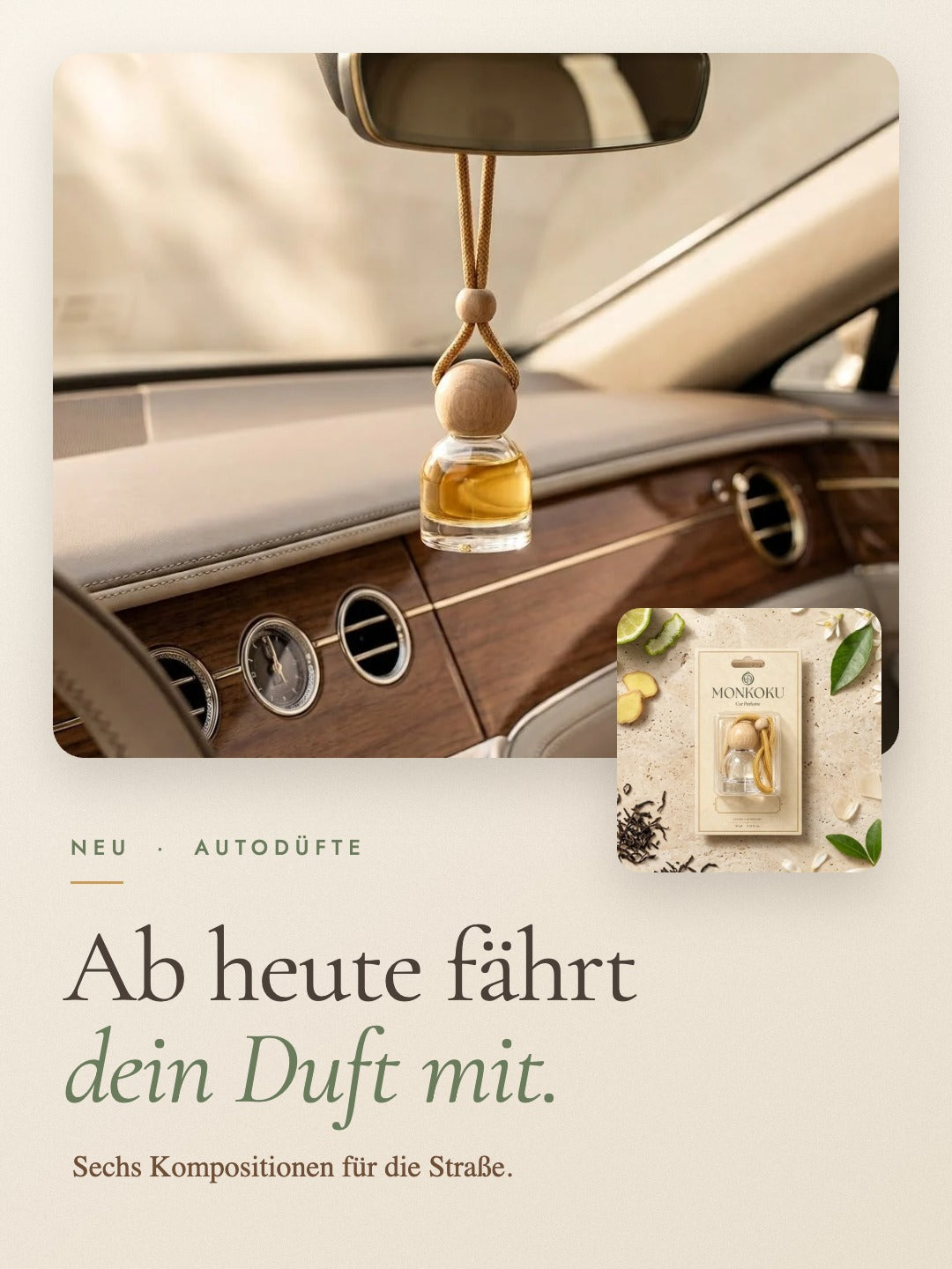 MonKoku Autoduft am Rückspiegel