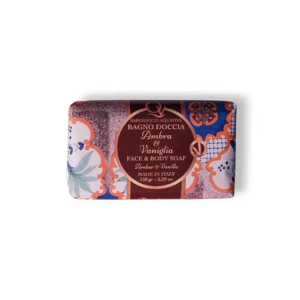 Saponifico Aquaviva Ambra & Vaniglia Face & Body Soap - MonKoku