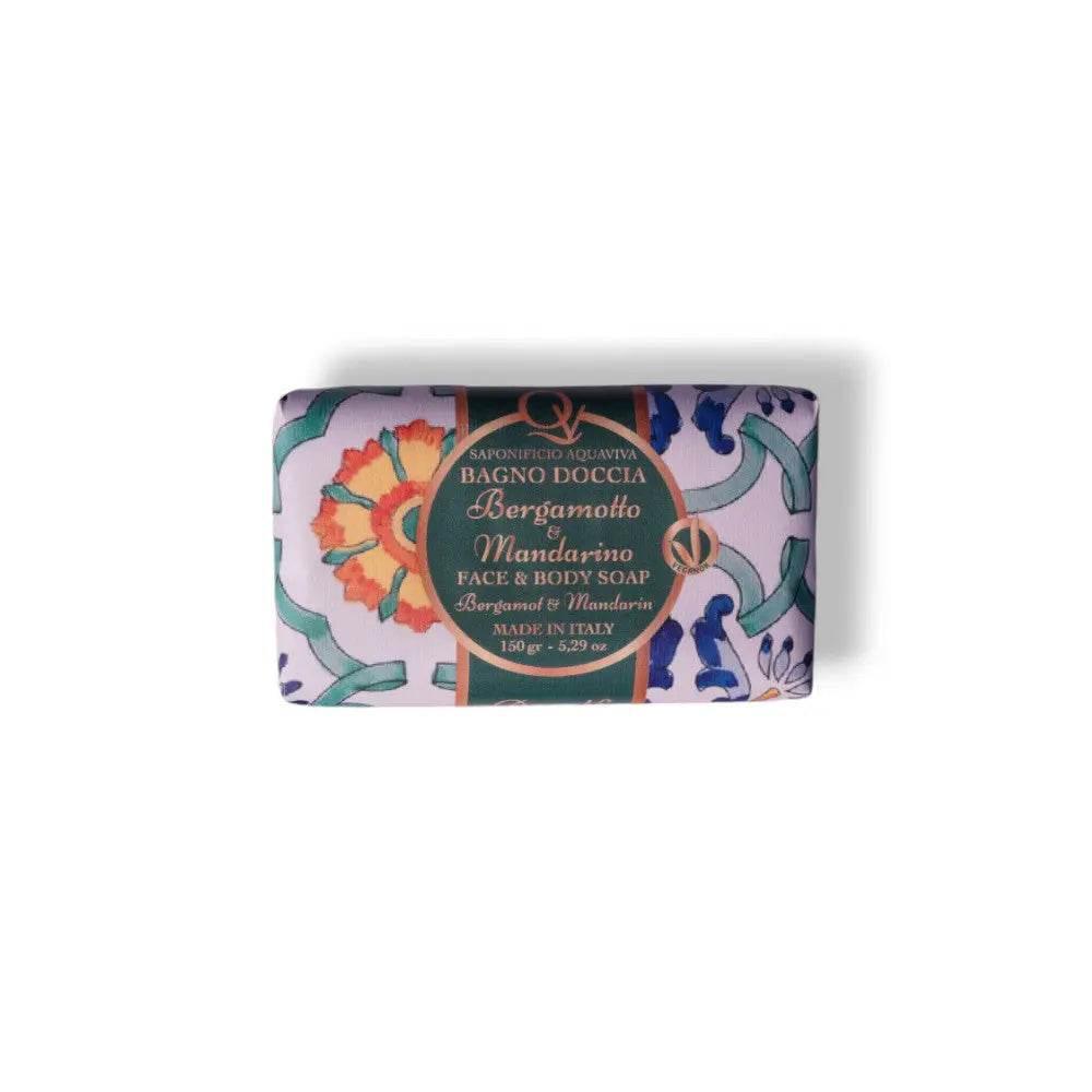 Saponifico Aquaviva Bergamotto & Mandarino Face & Body Soap - MonKoku